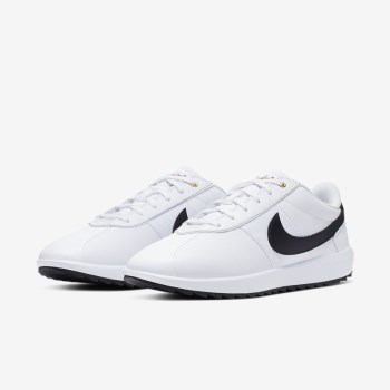 Nike Cortez G - Női Golf Cipő - Fehér/Metal Arany/Fekete